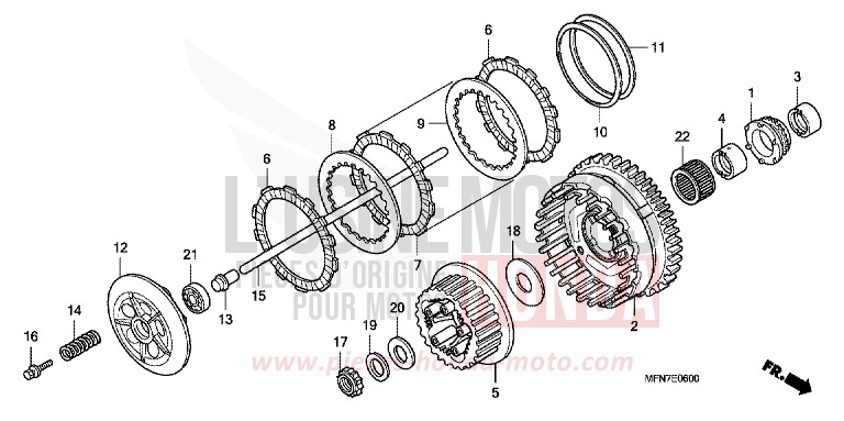 KUPPLUNG von CB1000R ABS PEARL SIENA RED (R320) von 2010